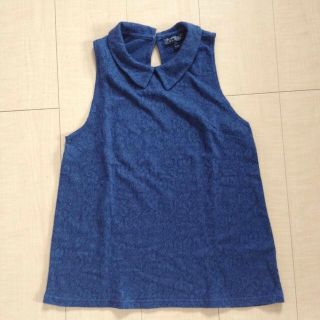 トップショップ(TOPSHOP)のTOP SHOPレース柄ノースリーブ(Tシャツ(半袖/袖なし))