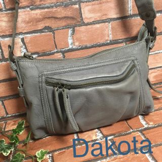 ダコタ(Dakota)のDakota レザー ショルダー バッグ グレー(ショルダーバッグ)