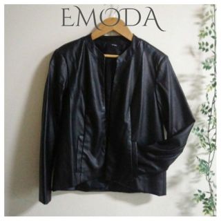 エモダ(EMODA)の1回着(Ｓ)EMODA レザージャケット アウター ジャケット ライダース(ライダースジャケット)