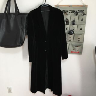 ヨウジヤマモト(Yohji Yamamoto)のヨウジヤマモト 漆黒 ベロア ロングコート(チェスターコート)