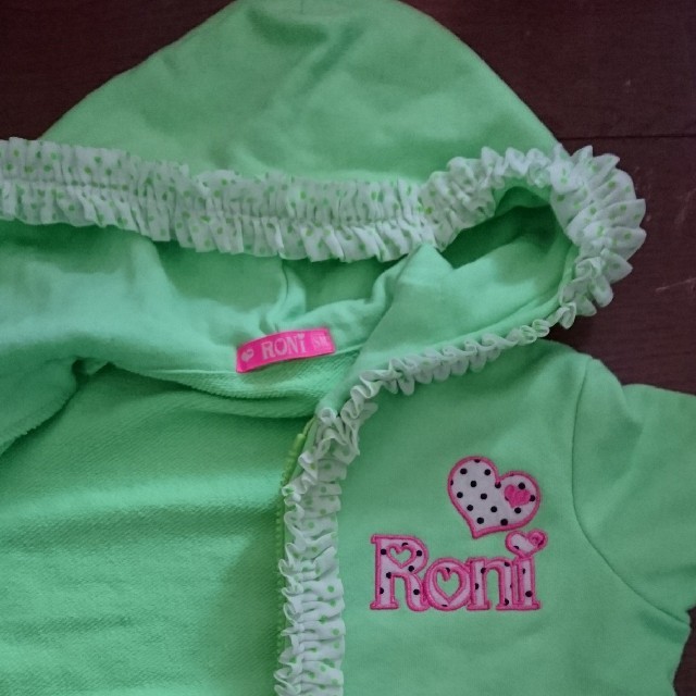 RONI(ロニィ)のSM ロニィ グリーン パーカー キッズ/ベビー/マタニティのキッズ服女の子用(90cm~)(ジャケット/上着)の商品写真