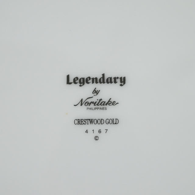 Legendary by Noritake クレストウッド 4167 金彩形丸皿