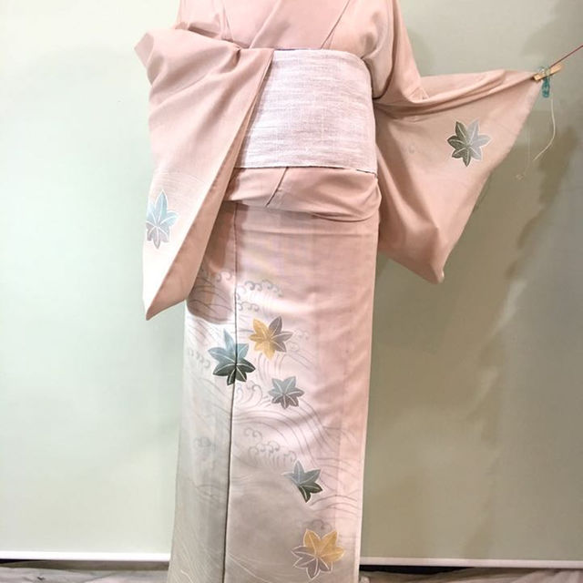 ☆流水葉の夏の絽の訪問着-