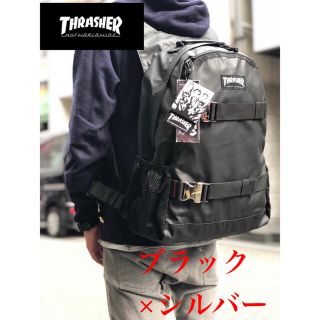 スラッシャー(THRASHER)の新品[セール]スラッシャーTHRASHER ブラック×シルバー 定価8,532円(リュック/バックパック)