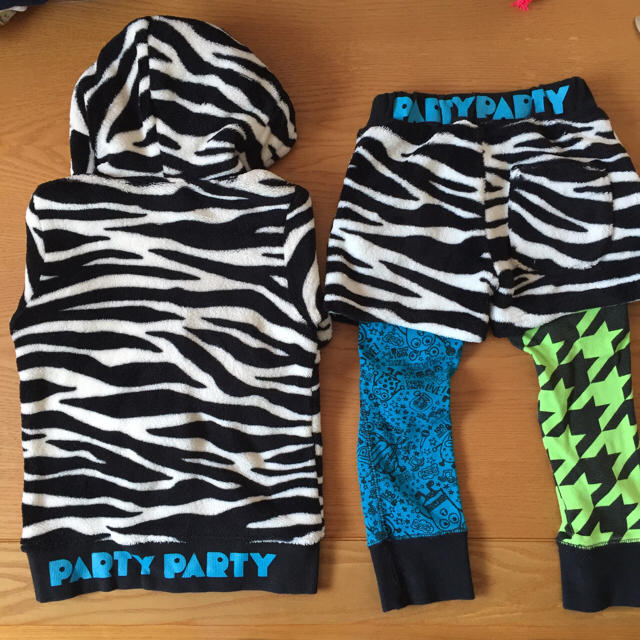 PARTYPARTY(パーティーパーティー)のゼブラ セットアップ★送料込 キッズ/ベビー/マタニティのキッズ服男の子用(90cm~)(ジャケット/上着)の商品写真