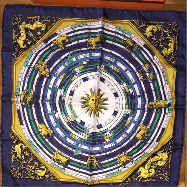 ☆pafum様 専用☆ ✨エルメス/ミニスカーフ/青×ゴールド ☆pafum様 専用☆ ✨エルメス/ミニスカーフ/青×ゴールド