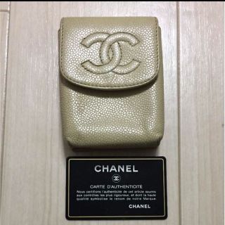 シャネル(CHANEL)の★ペリンダ様 専用★ ✨CHANEL／キャビアスキン／シガレットケース✨(タバコグッズ)