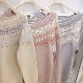 ウィルセレクション(WILLSELECTION)のウィルセレクション♡求心柄ニット♡ピンクM(ニット/セーター)