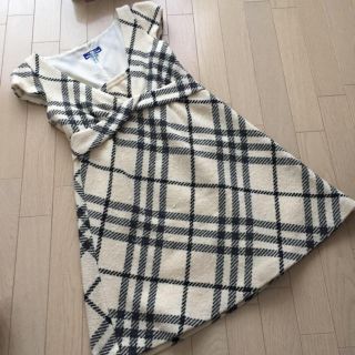 バーバリーブルーレーベル(BURBERRY BLUE LABEL)のほぼ未使用 バーバリーツイードワンピース(ミニワンピース)