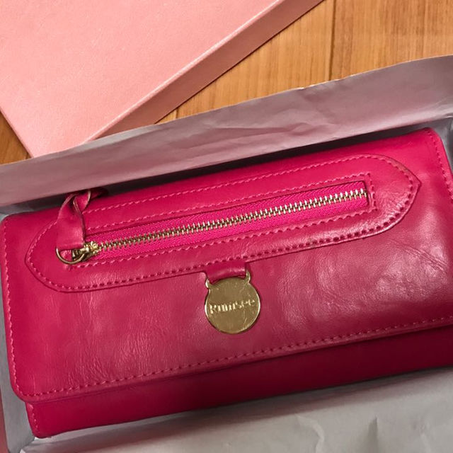 新品 長財布 ピンク サイフ ＋ ネックレス レディースのファッション小物(財布)の商品写真