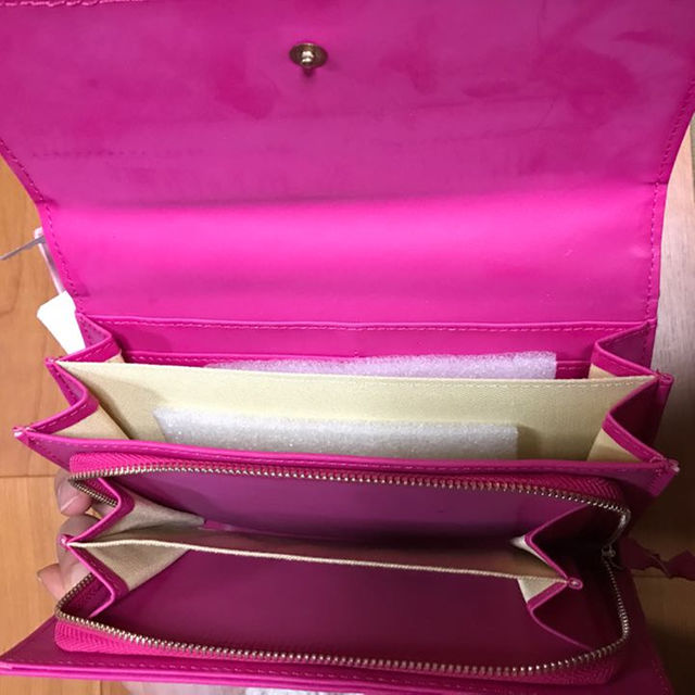 新品 長財布 ピンク サイフ ＋ ネックレス レディースのファッション小物(財布)の商品写真