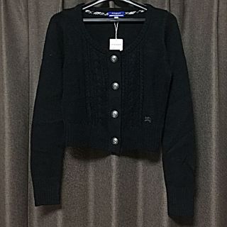 バーバリーブルーレーベル(BURBERRY BLUE LABEL)のバーバリーブルーレーベルＢＵＲＢＥＲＲＹニットカーディガン上品人気大幅値下ロゴ入(カーディガン)