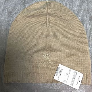 バーバリーブルーレーベル(BURBERRY BLUE LABEL)のバーバリーブルーレーベルBURBERRY BLUE LABELニット帽子ロゴ入り(ニット帽/ビーニー)