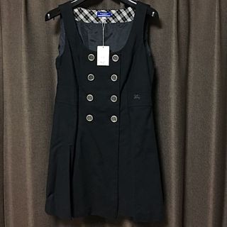 バーバリーブルーレーベル(BURBERRY BLUE LABEL)のバーバリーブルーレーベルＢＵＲＢＥＲＲＹ値下高級ブランドロゴ入ワンピキュロット(サロペット/オーバーオール)