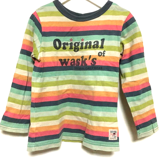 WASK(ワスク)のWASK ワスク マルチボーダー 長袖Tシャツ 110 BEBE ロンT キッズ/ベビー/マタニティのキッズ服男の子用(90cm~)(Tシャツ/カットソー)の商品写真