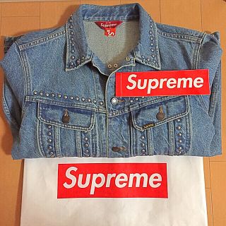 シュプリーム(Supreme)の希少M supreme studded denim trucker jacket(Gジャン/デニムジャケット)