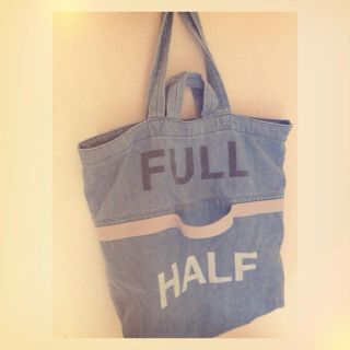 FULL HALF  デニム生地バッグ(トートバッグ)