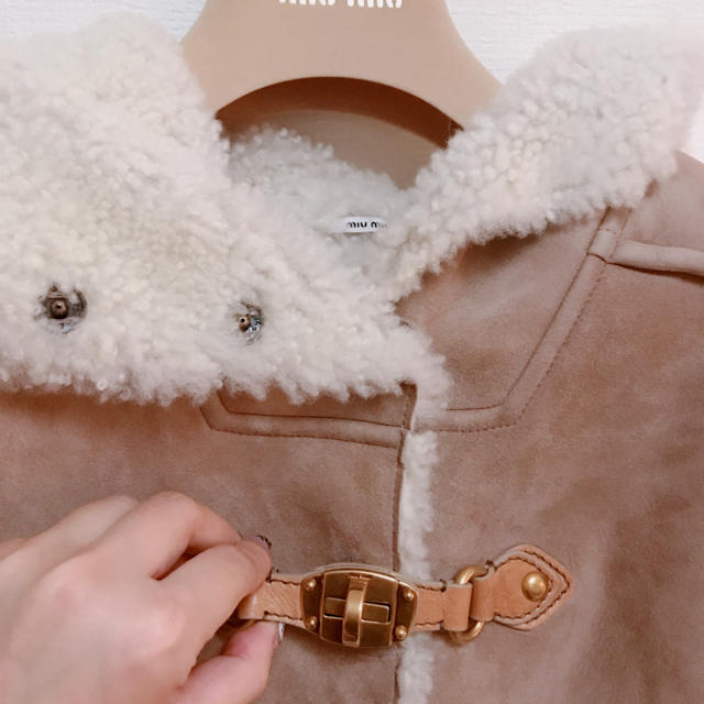 miumiu激レアリアルムートンコート38美品