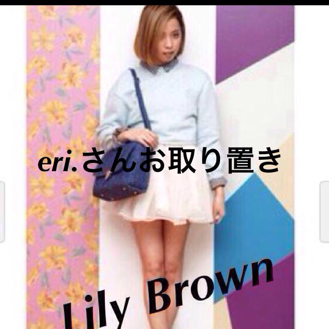Lily Brown(リリーブラウン)のフラミンゴオーガンジースカート レディースのスカート(ミニスカート)の商品写真