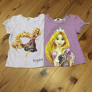 エイチアンドエム(H&M)のH&M kids  ラプンツェルTシャツ２枚組(パープル)(その他)