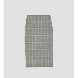 ザラ(ZARA)のチェック柄ペンシルスカート(ひざ丈スカート)