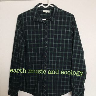 アースミュージックアンドエコロジー(earth music & ecology)の美品！earth music and ecologyチェックシャツ(シャツ/ブラウス(長袖/七分))