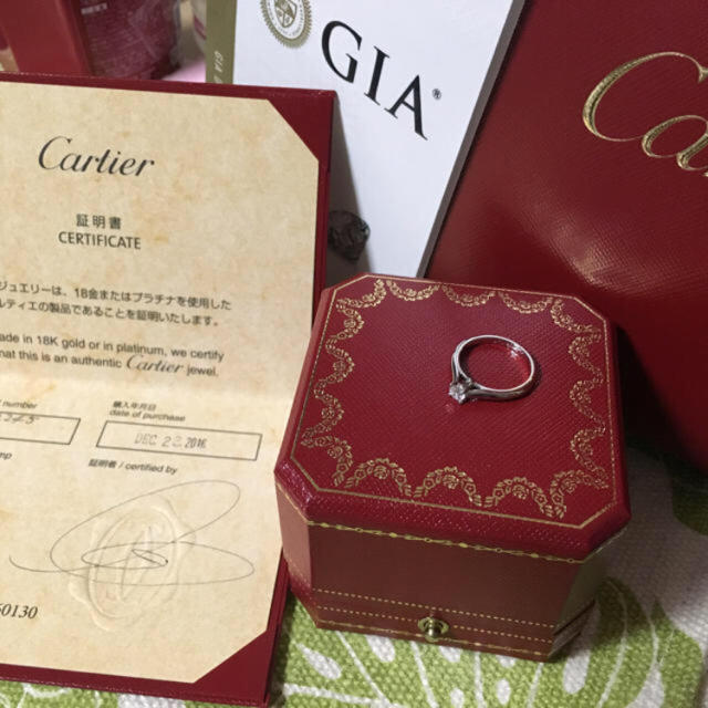 【超ポイント祭?期間限定】 Cartier - カルティエのソリテールリングの5号 リング(指輪)
