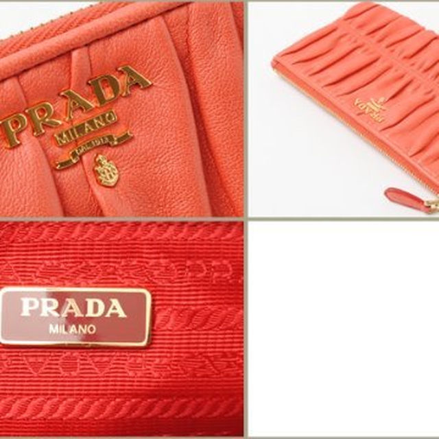 PRADA(プラダ)のプラダ 未使用 フラット ーチ/コスメポーチ 1M1152 ラムスキン レディースのバッグ(ボディバッグ/ウエストポーチ)の商品写真