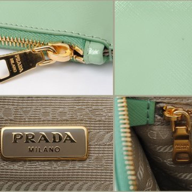 PRADA(プラダ)のプラダ クラッチバッグ/フラットポーチ 1N1530 アクアグリーン レディースのバッグ(クラッチバッグ)の商品写真