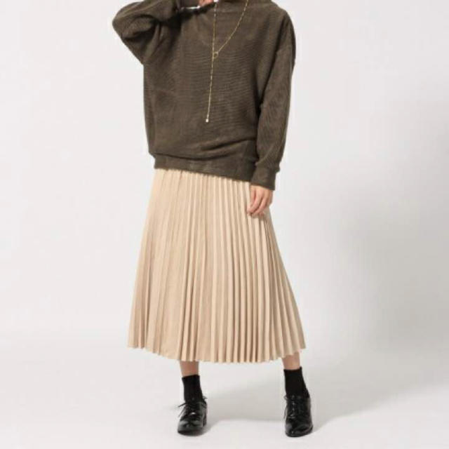 JEANASIS(ジーナシス)のJEANASIS スエード プリーツスカート レディースのスカート(ロングスカート)の商品写真