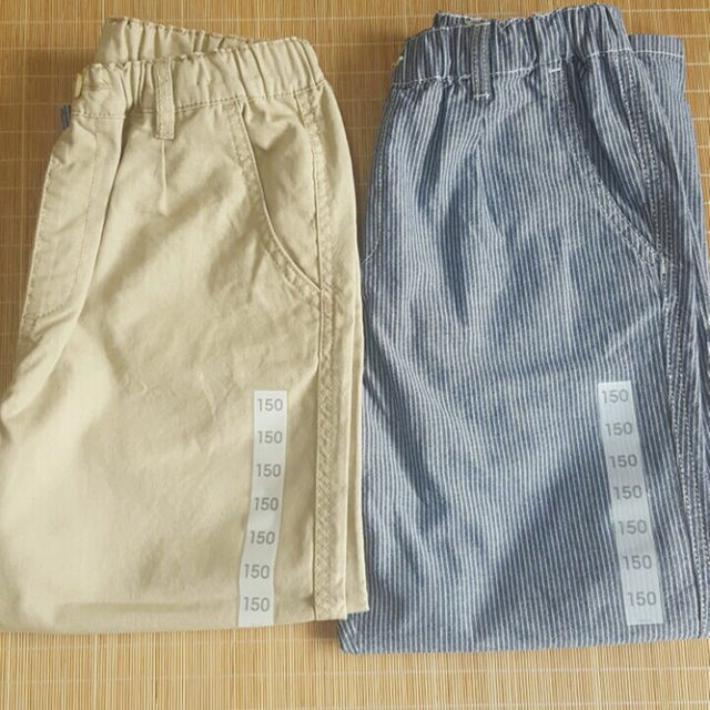 GU(ジーユー)のぽんず様専用　新品 GU クラップドパンツセット150cm キッズ/ベビー/マタニティのキッズ服男の子用(90cm~)(パンツ/スパッツ)の商品写真