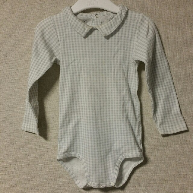 PETIT BATEAU(プチバトー)のプチバトー　ロンパース　襟付き　ギンガムチェック　86cm キッズ/ベビー/マタニティのベビー服(~85cm)(ロンパース)の商品写真