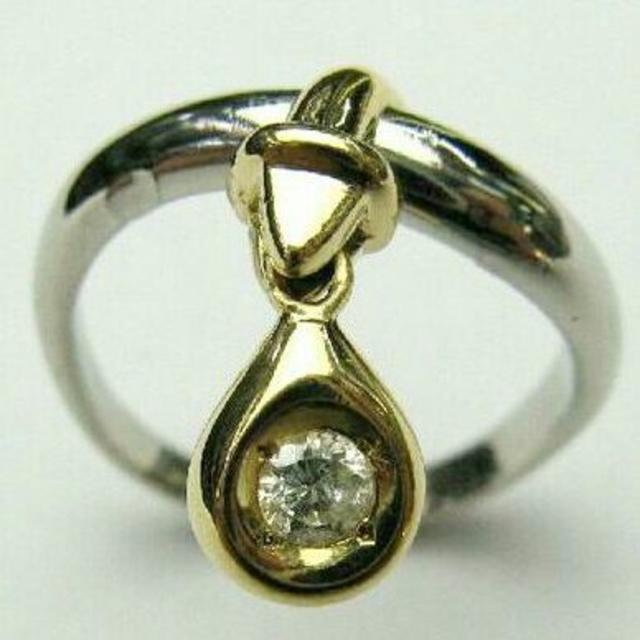 【送料無料】ダイヤモンド　プラチナ　K18 リング 指輪