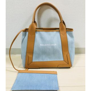 バレンシアガ(Balenciaga)のぷーぴーたん様専用 バレンシアガ ネイビーカバ デニム (ハンドバッグ)