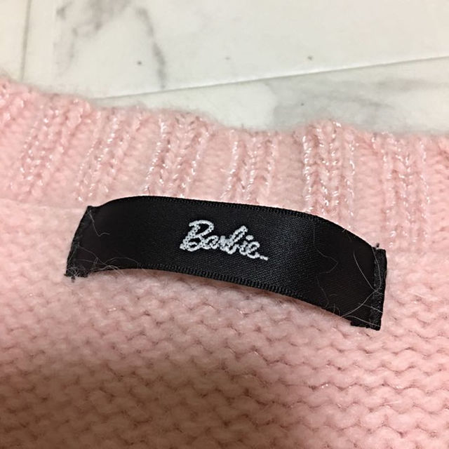バービー半袖ニットMサイズ レディースのトップス(ニット/セーター)の商品写真