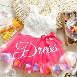 ♥即購入OK♥パーツと花柄のフラワードレス♥90cmピンク結婚式バレエワンピース(ドレス/フォーマル)