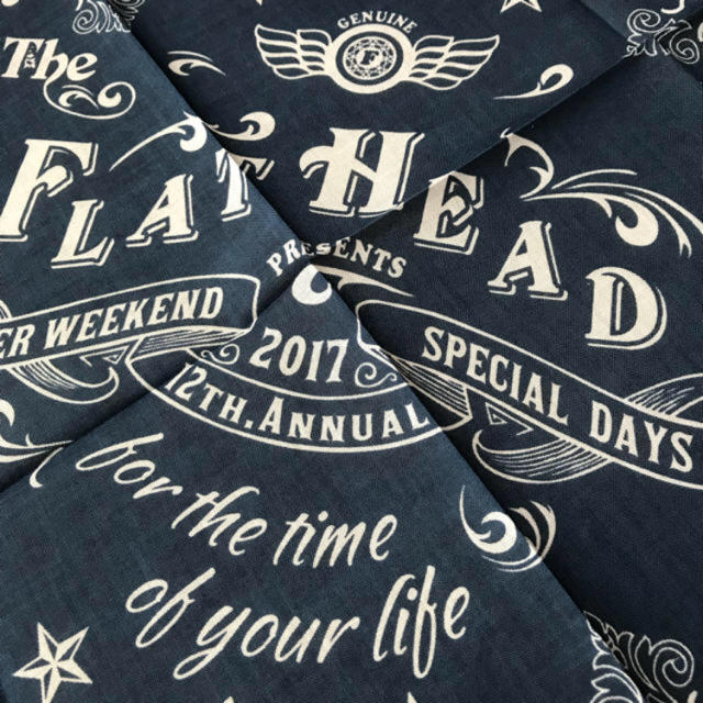 THE FLAT HEAD(フラットヘッド)の最終価格!残り１枚✨新品 フラットヘッド 超限定 2017公式バンダナ  レディースのファッション小物(バンダナ/スカーフ)の商品写真