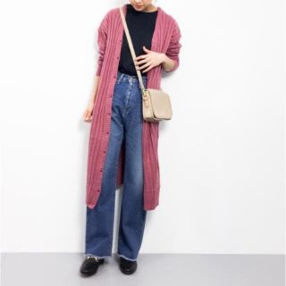 アーバンリサーチ(URBAN RESEARCH)の新品タグ付♡2wayロングカーディガンPINK(カーディガン)