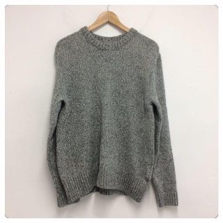 エイチアンドエム(H&M)のH&Mエイチ&エムモヘア混ニットマーブル丸襟長袖セーターLグレー(ニット/セーター)