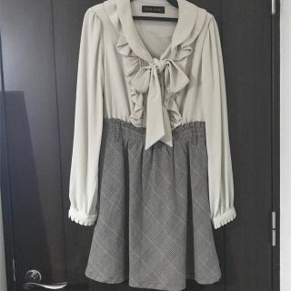 セシルマクビー(CECIL McBEE)の新品セシルマクビー★グレンチェックドッキングワンピ(ミニワンピース)