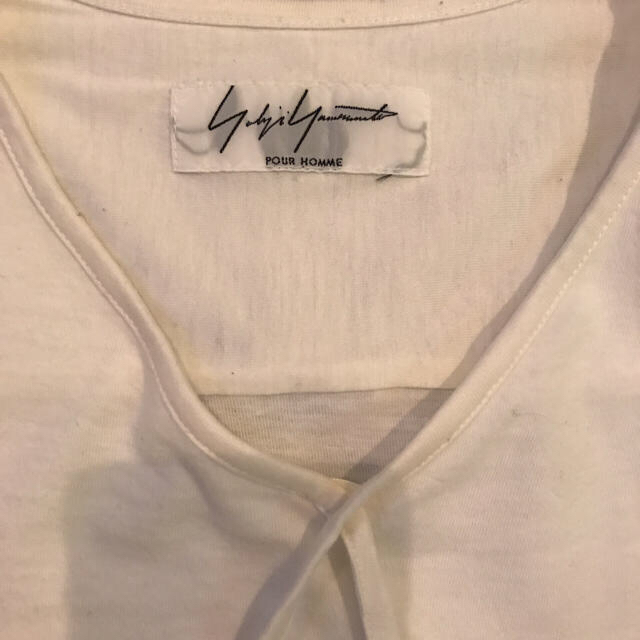 Yohji Yamamoto(ヨウジヤマモト)のyohji yamamoto  ヨウジヤマモト 白Tシャツ メンズのトップス(Tシャツ/カットソー(半袖/袖なし))の商品写真