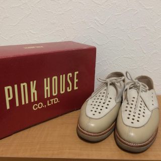 ピンクハウス(PINK HOUSE)のPINK HOUSE パンチングレザーツートンカラーシューズ(ローファー/革靴)