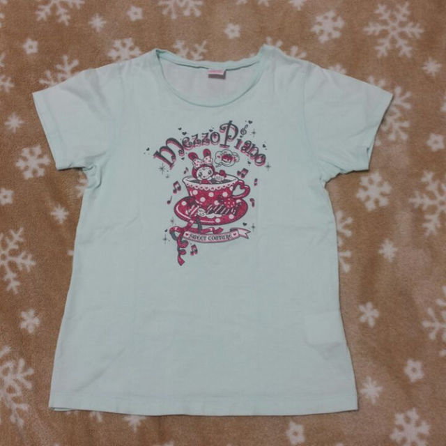 mezzo piano(メゾピアノ)のメゾピアノ★Tシャツ 140cm 薄グリーン キッズ/ベビー/マタニティのキッズ服女の子用(90cm~)(その他)の商品写真