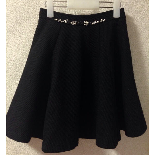 Rirandture(リランドチュール)のパーツ付きフレアスカート♡リランドチュール♡ブラック レディースのスカート(ミニスカート)の商品写真