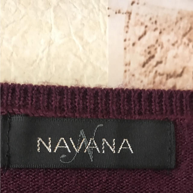 NAVANA(ナバーナ)の美品NAVANAボルドーニット レディースのトップス(ニット/セーター)の商品写真