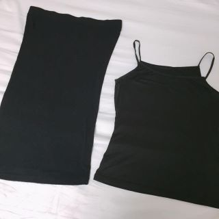 ユニクロ(UNIQLO)の【セット売り】ムルーア ベアトップ インナー ユニクロ ヒートテック キャミ(アンダーシャツ/防寒インナー)