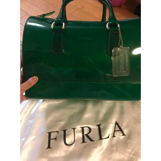 フルラ(Furla)のFURLA グリーンキャンディーバッグ(ハンドバッグ)