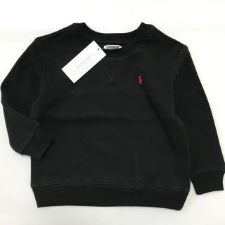 ラルフローレン(Ralph Lauren)の新品 ラルフローレン 12M/80 裏起毛トレーナー ブラック(トレーナー)