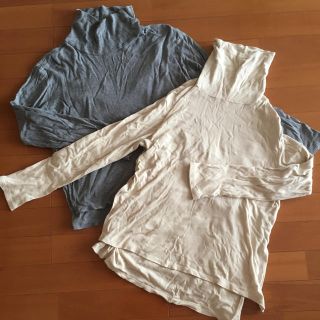 ムジルシリョウヒン(MUJI (無印良品))のブル様 無印良品 授乳服 タートルネック ２枚セット(マタニティトップス)