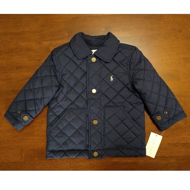 Ralph Lauren(ラルフローレン)のラルフローレン 新品 ネイビー キルティング ジャケット コート 85cm キッズ/ベビー/マタニティのベビー服(~85cm)(ジャケット/コート)の商品写真